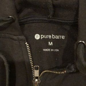 Pure Barre Black Zip-Hoodie, Size Medium